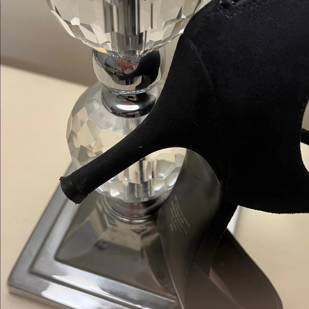 Suede Zip Up Heels - Picture 7 of 8